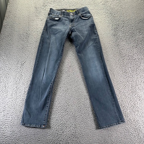 Lee Jeans Mens 30x32 Blue Extreme Motion Cotton Stretch Straight Tapered Fit - Picture 1 of 10